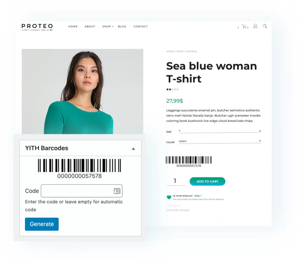 YITH WooCommerce Barcodes and QR Codes plugin