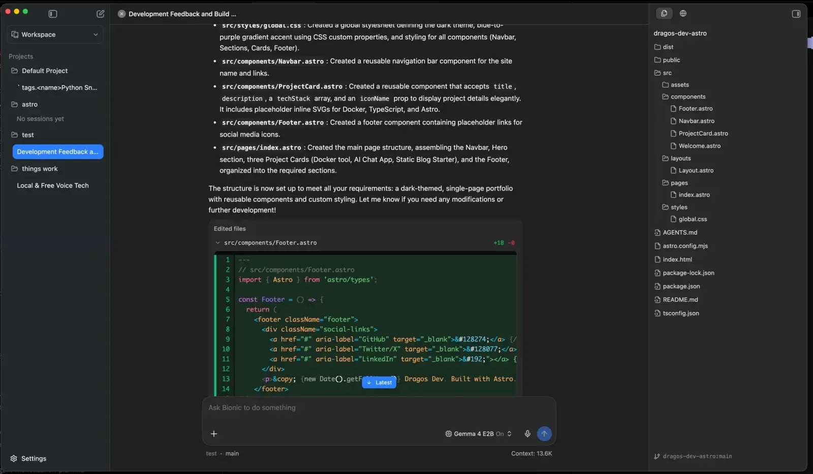 LM Studio Bionic UI on macOS