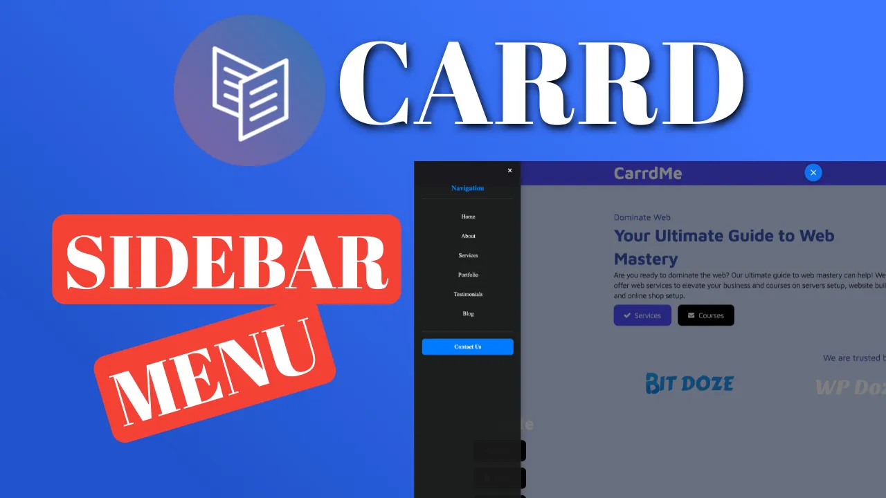 How to Add a Sidebar Menu to a Carrd Website