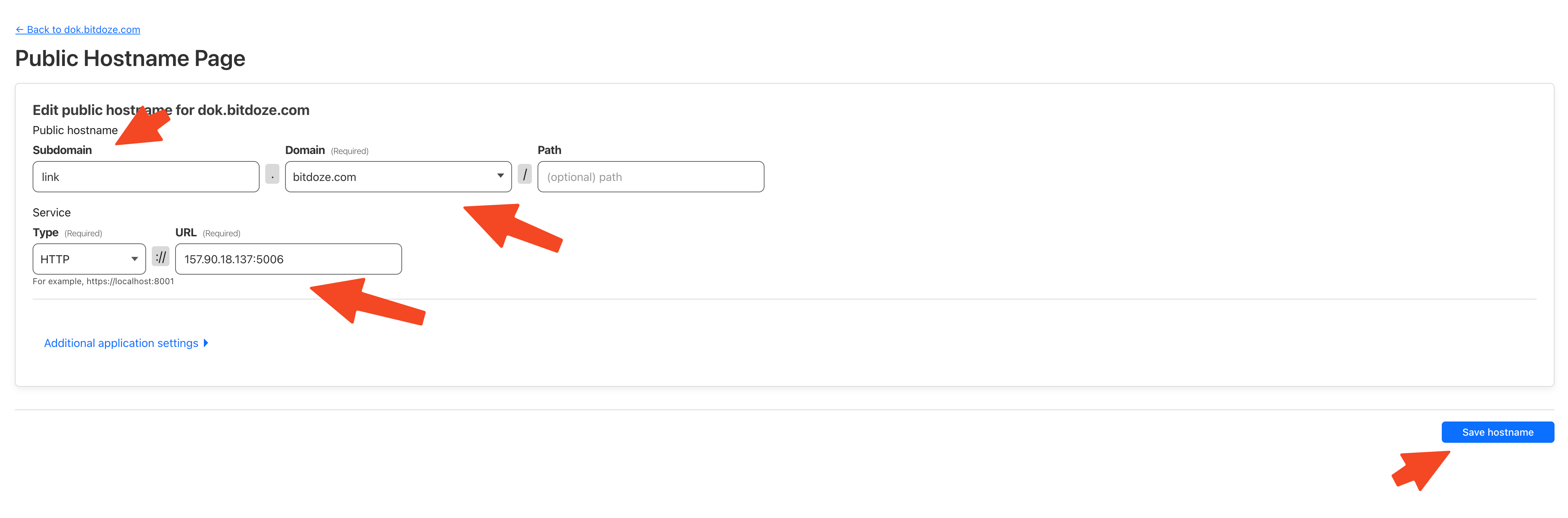 Cloudflare Tunnel configuration for Docmost Docker Compose deployment