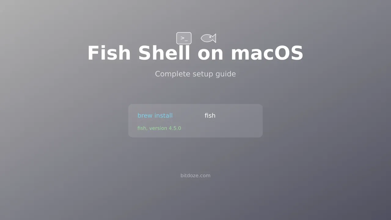 Fish Shell on macOS - Complete Setup Guide
