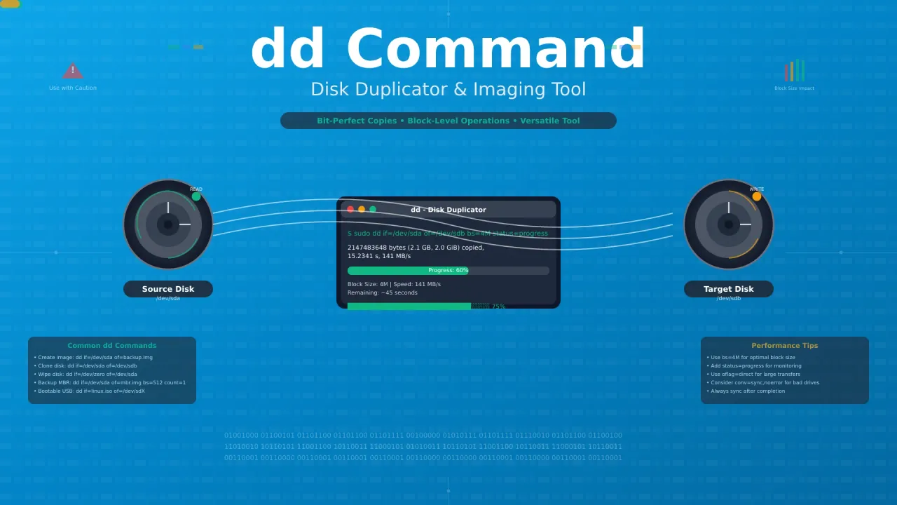 Disk Imaging and Cloning with Linux dd Command