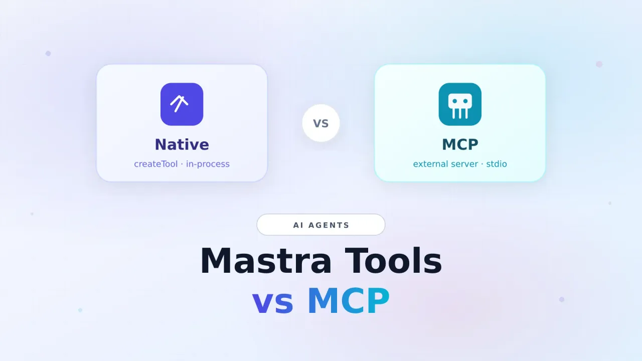 Mastra Tools vs MCP: Which Should Your Agent Use?