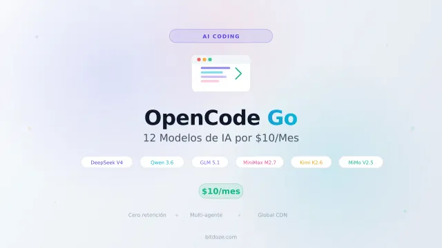 Reseña OpenCode Go 2026: 18 Modelos de IA por $10/Mes (GPT 5.6 Luna, Kimi K3)