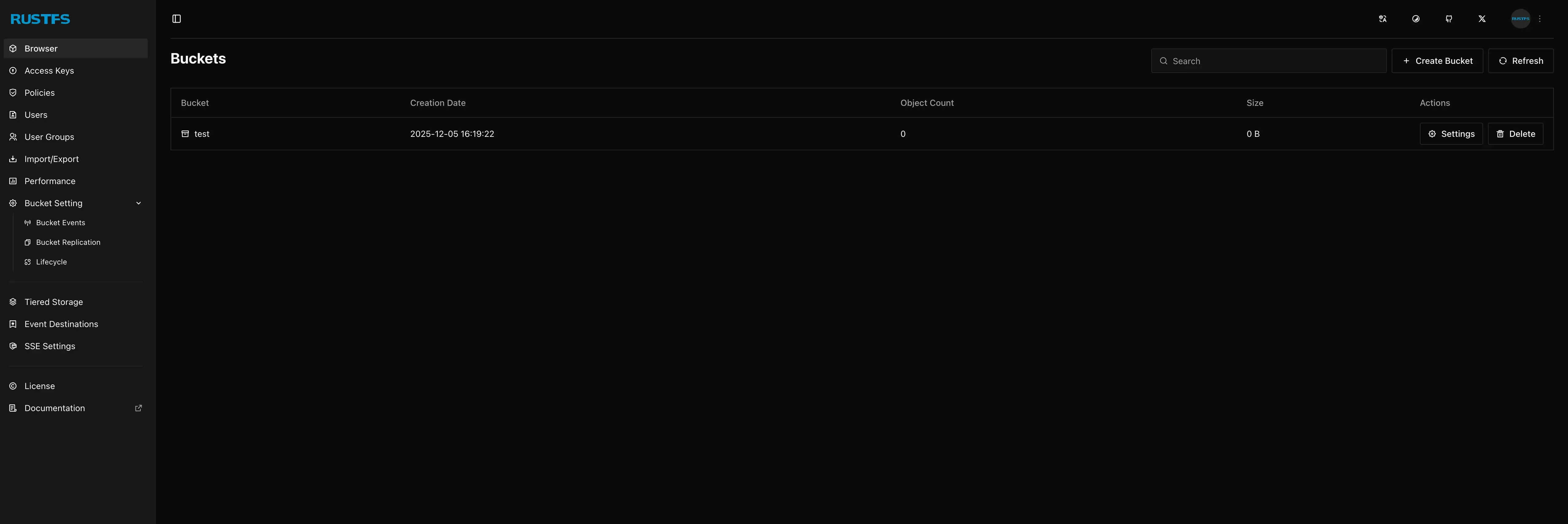 RustFS UI